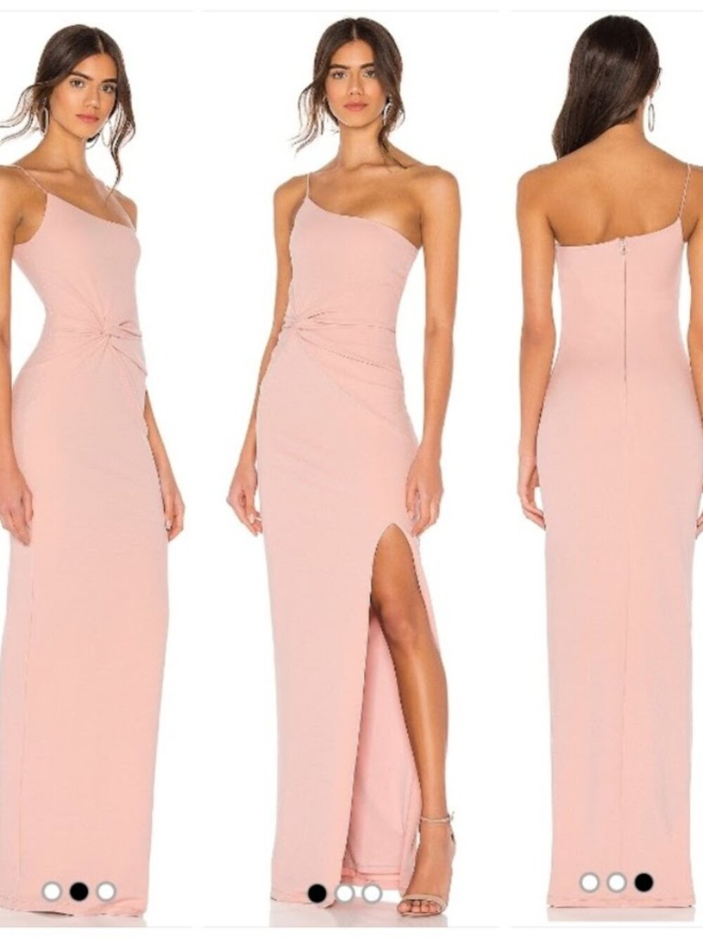 NWT Nookie Lust One Shoulder Gown In Blush Size S